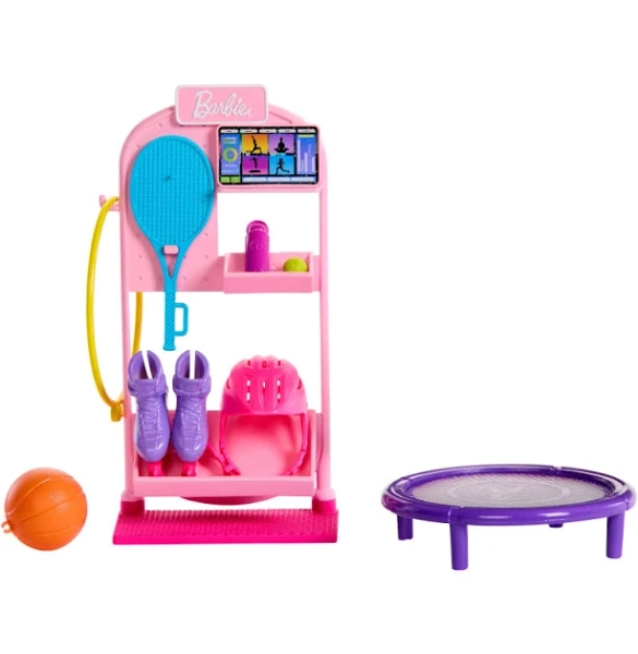 Barbie World Sport Rack Toy Playset