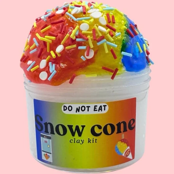 Rainbow Toppers Snow Cone Slime Crunchy Sizzly Clay Kit
