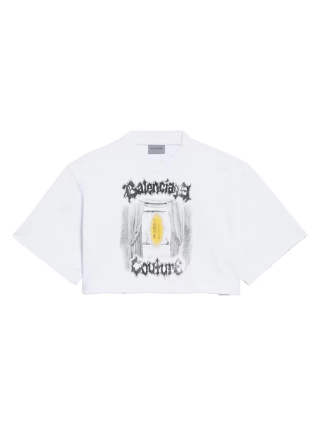 Balenciaga Salon De Couture Cropped T-Shirt | Saks Fifth Avenue