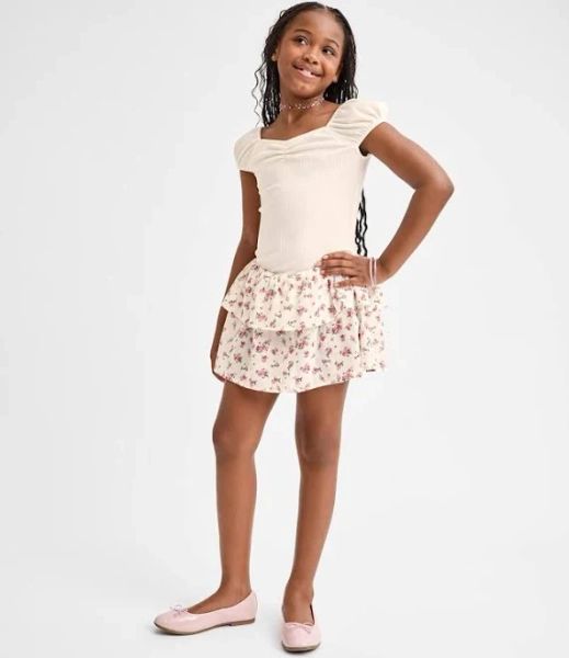 The Children's Place Girls Floral Tiered V-Waist Dress