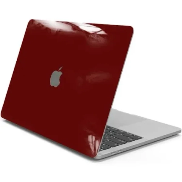 Acrylic or Leather Macbook Case - dark red