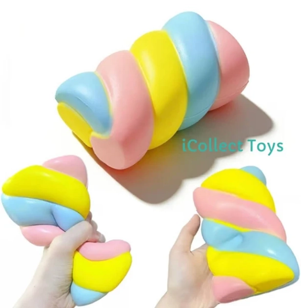 Squishable VIRAL Squishy Rainbow Twisty Candy JUMBO 5.5” Slow Rising Candy Squishy Toy - New Toys & Collectibles