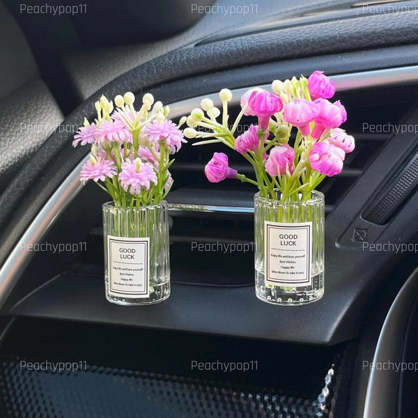 Flower Car Diffuser, Vent Clip, Air Freshener, Gift For Her, Essential Oil Diffuser Car Decor,Cute Car Accessory