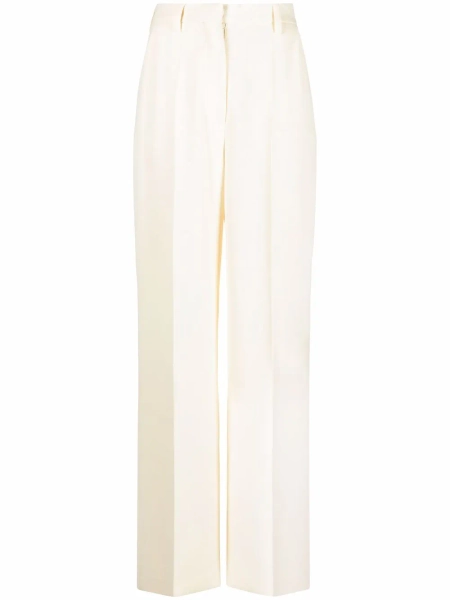 Nanushka pantalon droit à taille haute | L