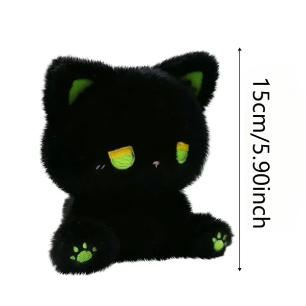 6inch Black Cat Stuffed Animals Cat Plushie 2026 Black Cat Plush for Kids Girls Boy, Cute Plushies Soft Cuddle Pillow Kawaii Kitten for Kids, Holiday Birthday Valentine Gift for Her Him, Purple
