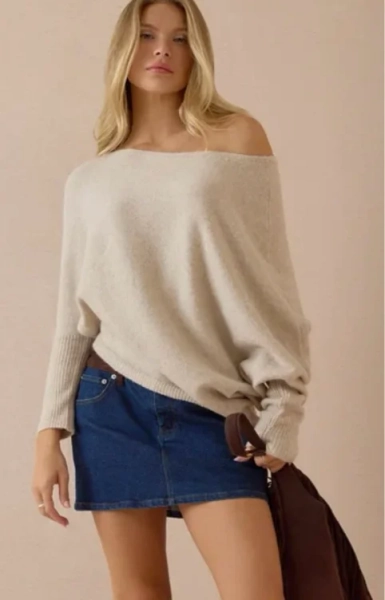 Ada Asymmetrical Poncho Sweater