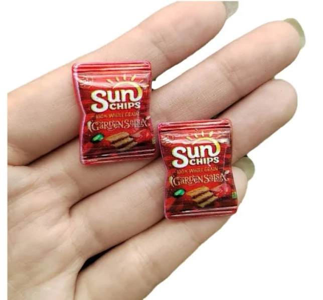 8pcs Assorted Resin Dollhouse Miniature Food Chips Snack Bag for Blyth ob11 Doll Accessories Toy