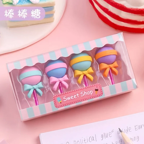 Kawaii Yummy Ice Cream Erasers Set B