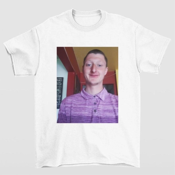 Daniel Larson Graphic Tee Mugshot unisex Heavy Cotton inspired Fun and Quirky Design
