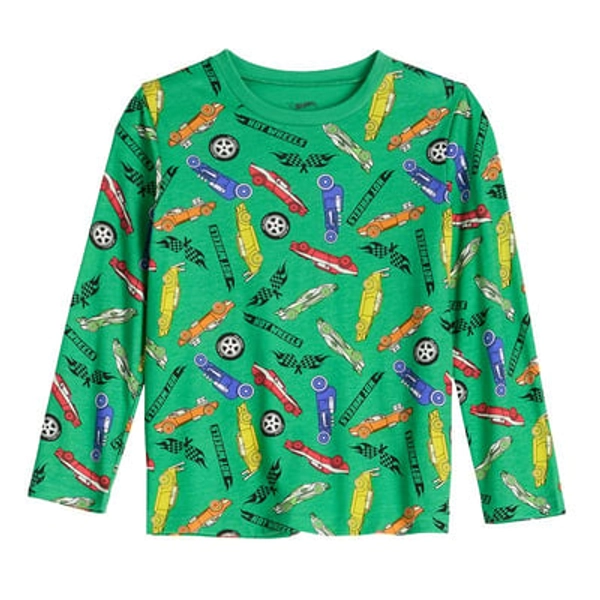 Boys 4-12 Jumping Beans® Hot Wheels Auto Icons Allover Print Graphic Tee, Boy's, Size: 10, Prep Green