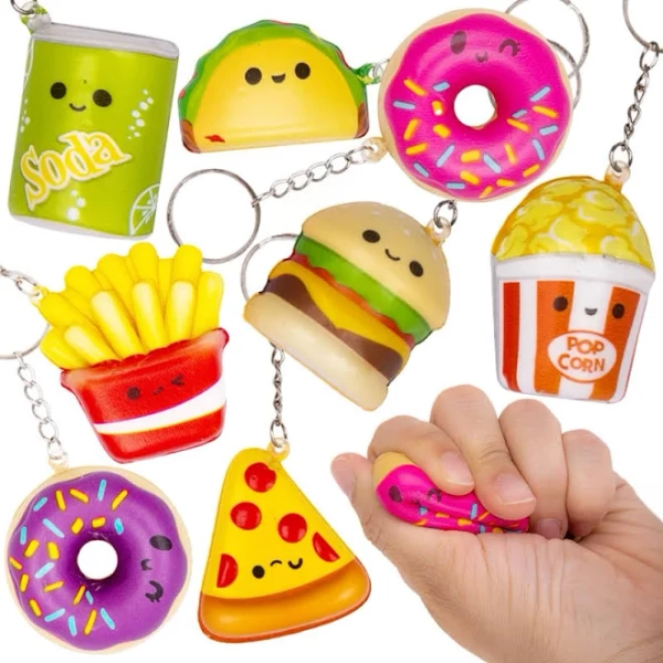 Artcreativity Mini Squishy Fast Food Sensory Toys Set of 8