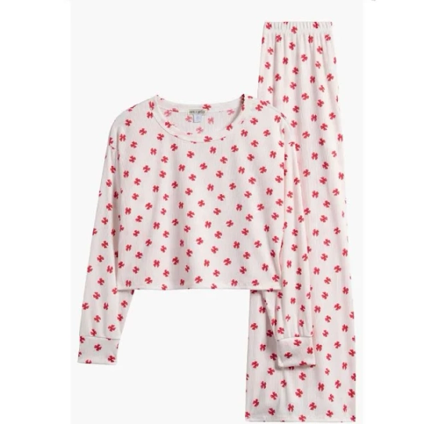 Ava & Yelly Kids' Fitted Long Sleeve Top & Leggings Set