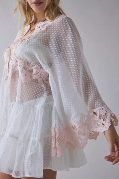 Kimchi Blue Waiting For You Sheer Long Sleeve Mini Dress