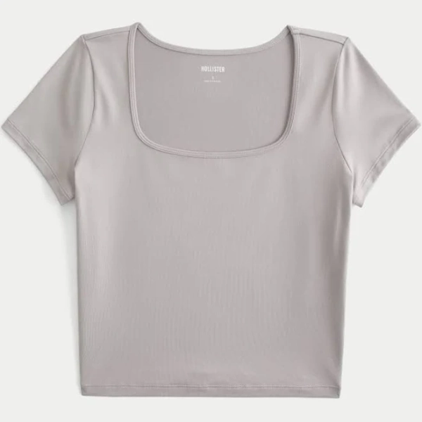 Hollister Women's Seamless Square-Neck Baby Tee