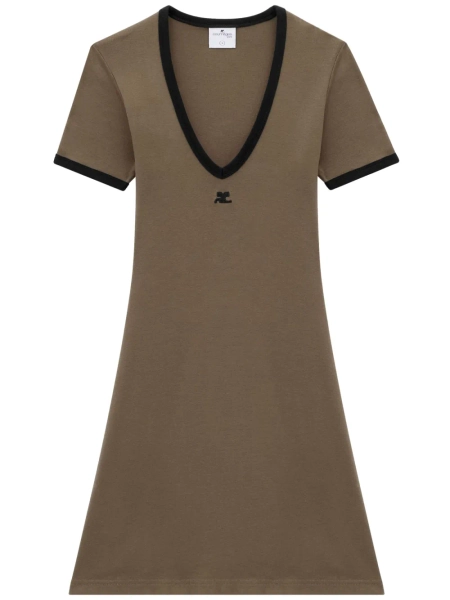 Courrèges V-neck minidress | XS