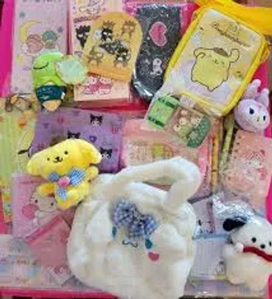 kawaii mystery box | Sanrio gift box| Sanrio characters mystery bundle set| kawaii japan| Sanrio grab bag| cute lucky scoops| bag plushie