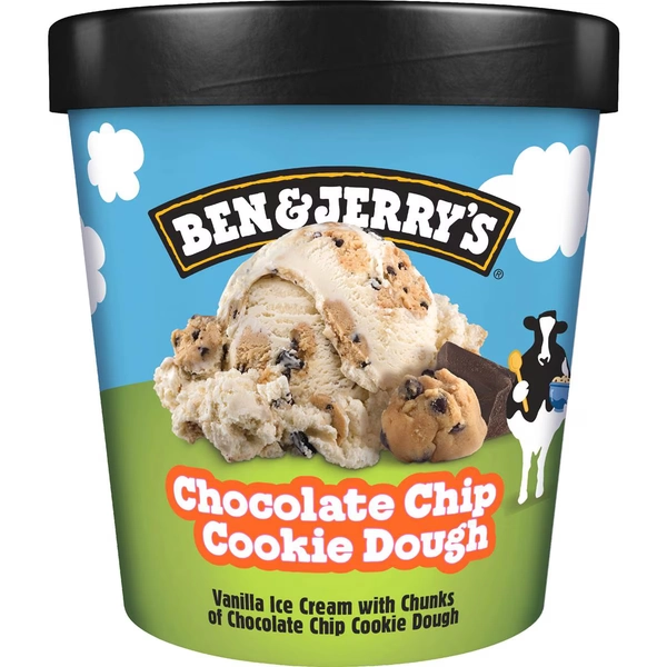 Ben & Jerry's Chocolate Chip Cookie Dough Ice Cream Tub 458mL