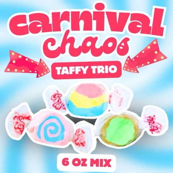 Carnival Chaos Taffy Trio | Cotton Candy, Shaved Ice & Caramel Apple
