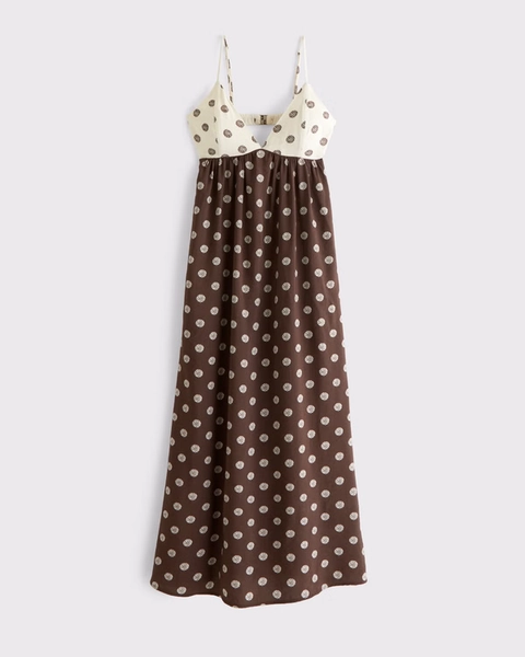 Bra-Free Clasp-Back Flowy Maxi Dress