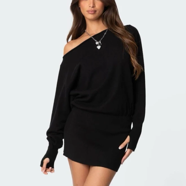 Edikted Women's Eve Off-the-Shoulder Knit Mini Dress
