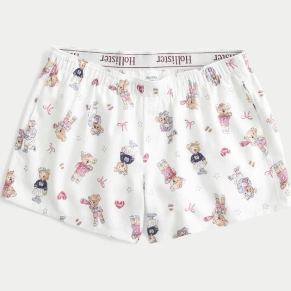 Hollister Women's Plaid Flannel Boxer Shorts