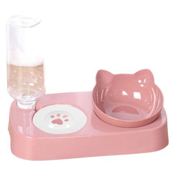 Durable Bowls Small Dogs Feeder W/ Tilted Stand Puppy Pink - Walmart.com | Cat food bowl, Cat food, Cat bowls