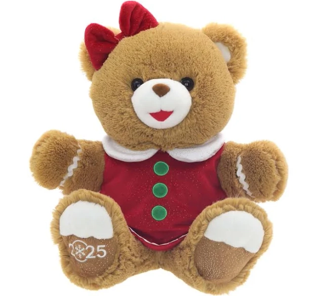 Holiday Time Gingerbread Girl Teddy Bear Christmas Plush