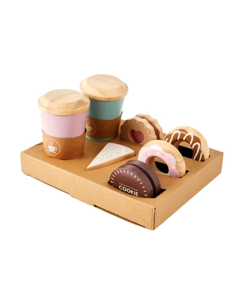 12 Piece Wooden Babyccino Set - Assorted - One Size