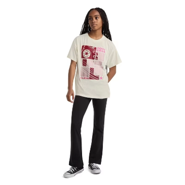 Converse® Girls' Short Sleeve Oversized T-Shirt - Cream