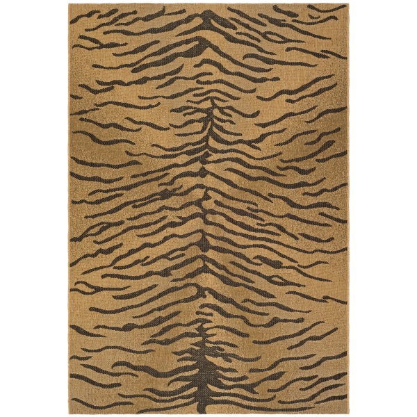 Ajacia Animal Print Dark Brown/Natural Indoor/Outdoor Area Rug