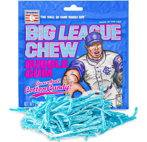 Big League Chew Bubble Gum Curveball Cotton Candy