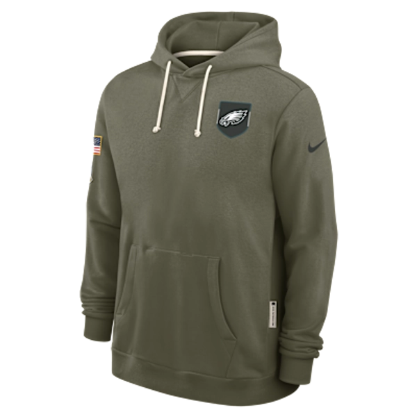 Philadelphia Eagles Salute to Service Sideline Dominant Force Men's Nike Dri-FIT NFL Pullover Hoodie