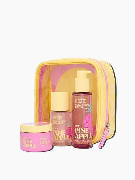 Pineapple Let's Glow Away Body Care Travel Set