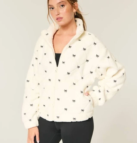 Hollister Gilly Hicks Sherpa Zip-Up Sweatshirt
