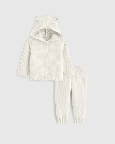 100% Organic Cotton Sweater Set in Oatmeal