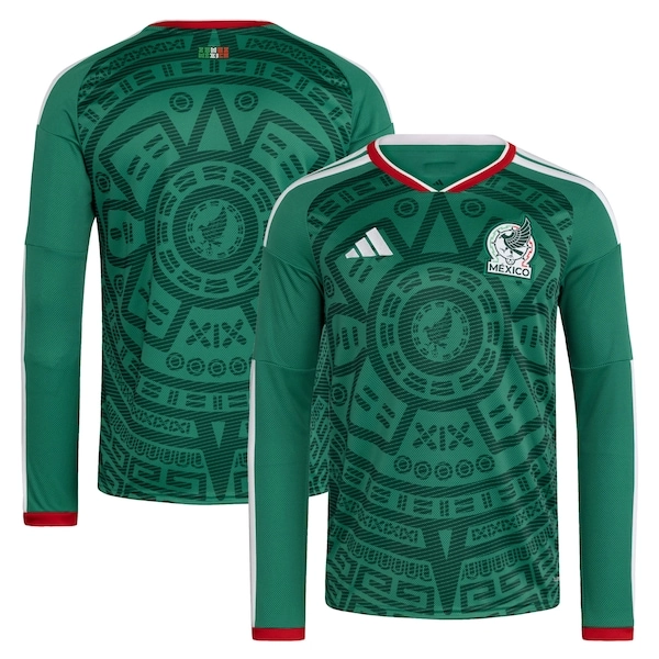 Mexico National Team adidas 2026 Home Replica Long Sleeve Jersey - Green