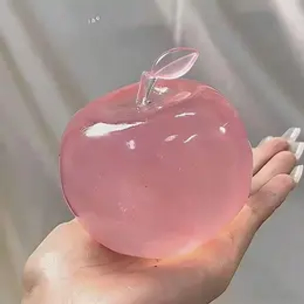 1pc Stress Relief Toy, Apple Play-Doh, Slow-Rise Fruit Play-Doh, Adult Transparent Cute Fruit Pressure Ball, Fun Desk Decoration, Squishy Fruit