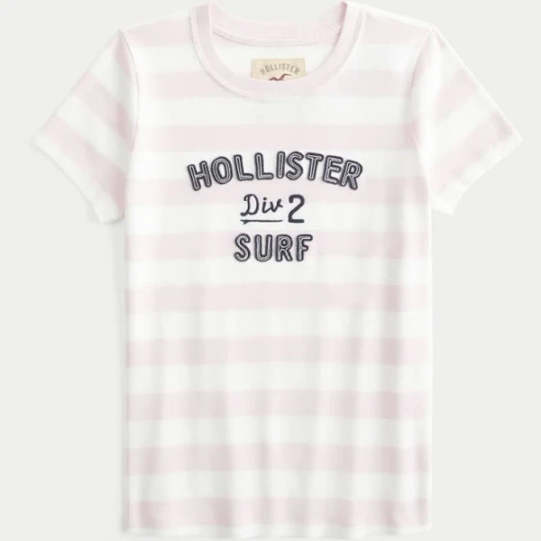 Hollister Women's Logo Graphic Baby Tee
