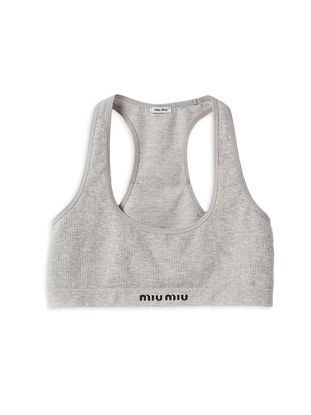 Seamless Mélange Racerback Crop Top