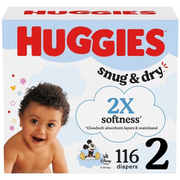 Huggies Snug & Dry Diapers -Size 2 - 234ct