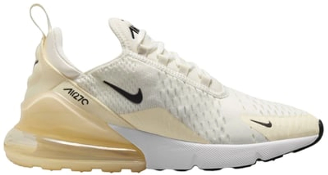 Nike Women's Air Max 270 Shoes, Size 6.5, Sail/Black