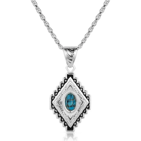 Montana Silversmiths Diamond of The West Turquoise Necklace