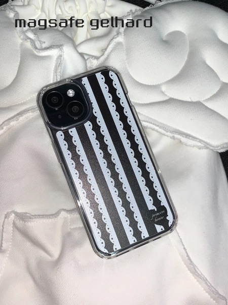 [kuro edition] heart lace phone case - magsafe gelhard