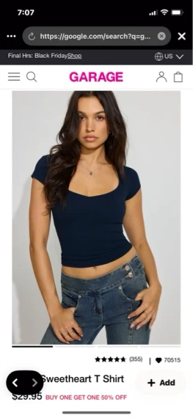Sleek Sweetheart T Shirt