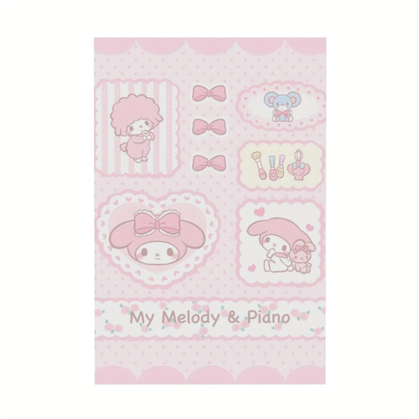 [Authorized] Sanrio Hello Kitty Decorative Canvas 8"x12" - Waterproof, High-Definition Print, Polyester Fabric, Ideal for Youngsters' Rooms & Home Decor, Home Wall Art | Character Print | Durable Fabric, Hello Kitty Wall Decor