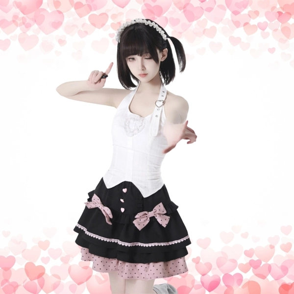 夢かわいい セミロリ インナー ホルターネック pinksavior｜SEASONZ | ロリータファッション通販SEASONZ｜ゴスロリ・アイドル衣装・メイド服・コンカフェ衣装・クラロリ powered by BASE