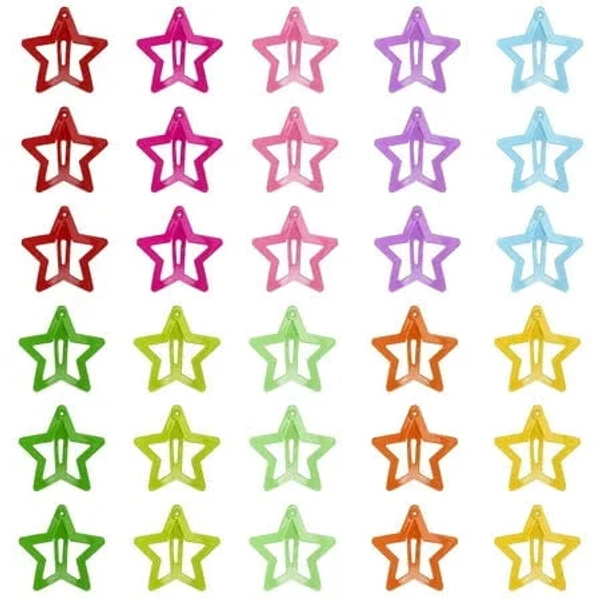 50 Pcs Non-Slip Star Hair Clips