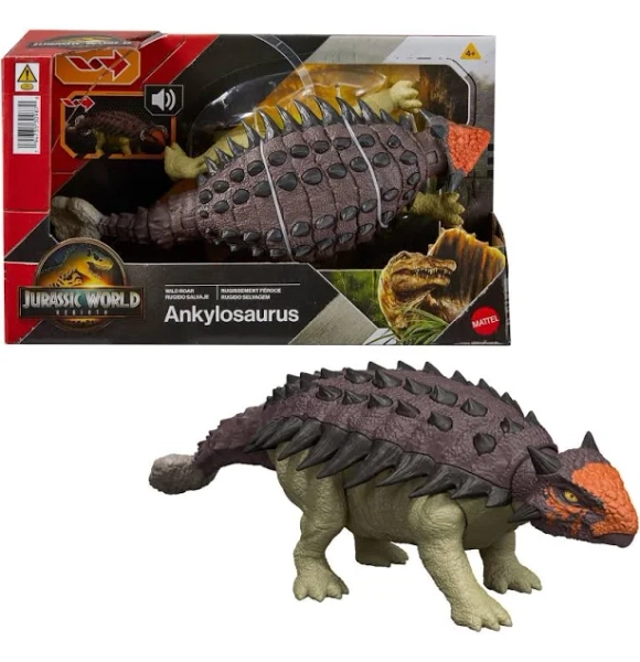 Jurassic World Wild Roar Ankylosaurus Action Figure