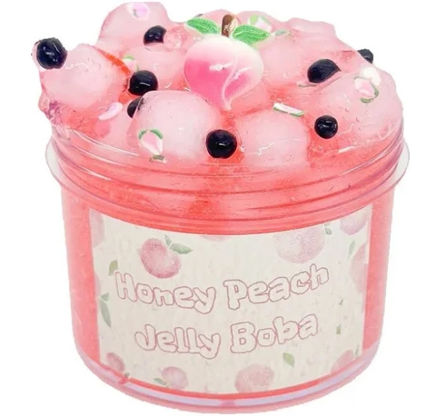 70/300ml Clear Jelly Cube Crunchy Fruit Theme Crystal Slime Set Super Soft Non-Sticky Funny DIY