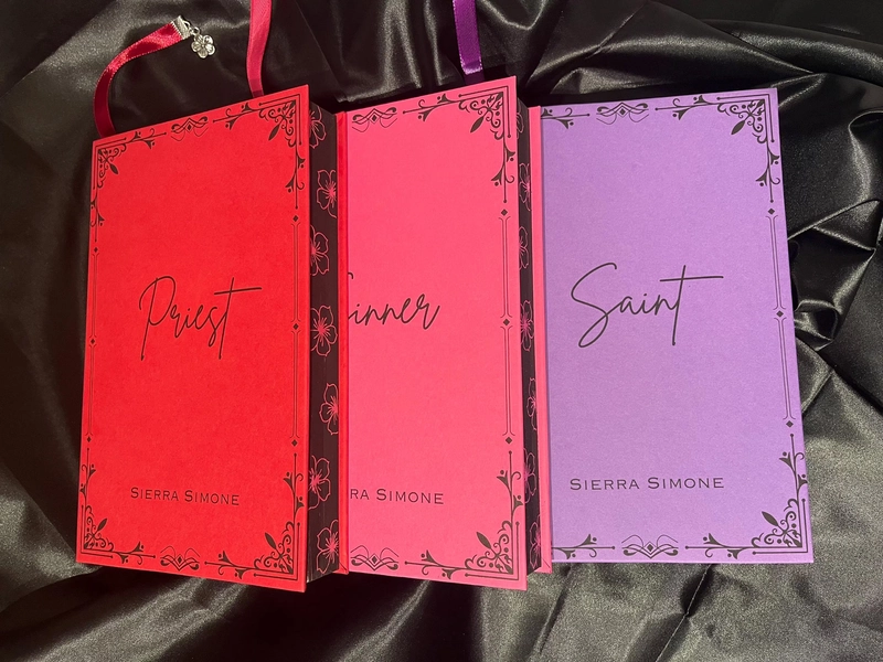 Priest Series Sierra Simone Handrebound Special Edition Set Painted Edges with Bookmark Charm